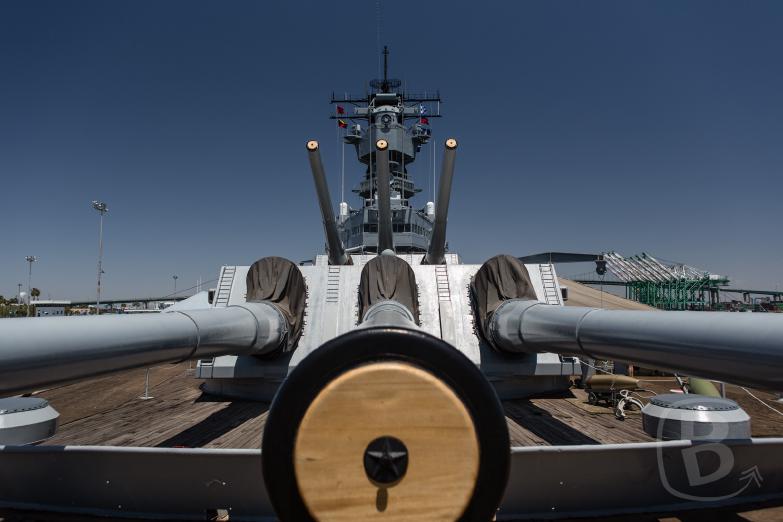 Los Angeles | Hauptartillerie des Schlachtschiffes USS Iowa