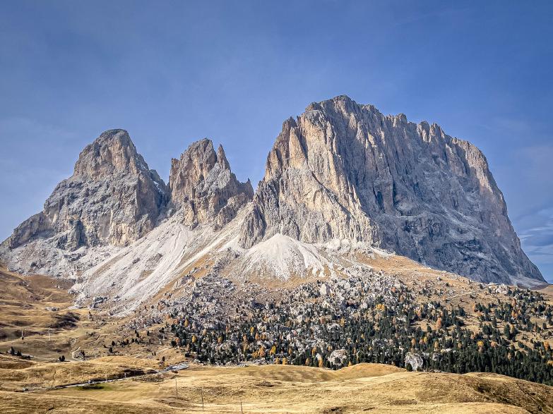 Sella Joch | Blick auf die Langkofelgruppe