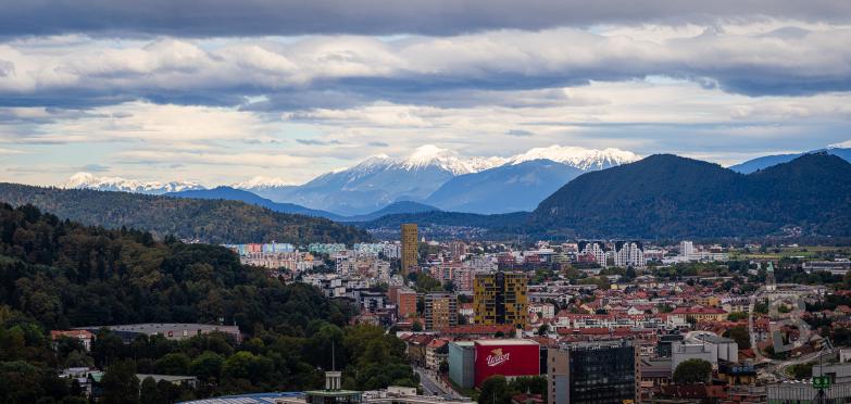 Slowenien/Ljubljana | Laibacher Schloss - Panorama von Ljubljana
