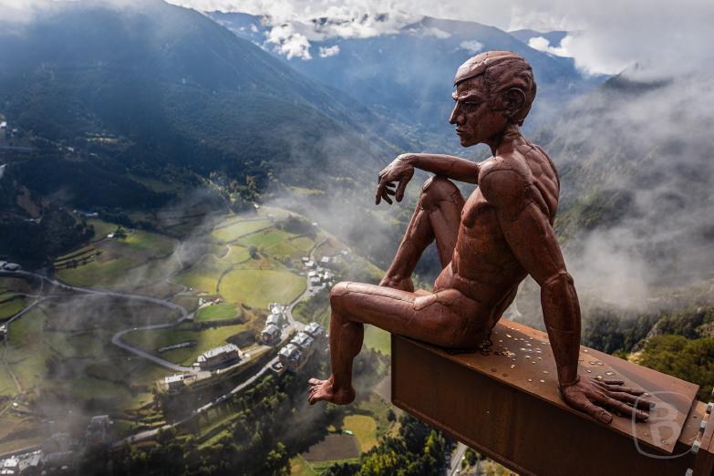 Andorra / Canillo | Skulptur des Denkers am Roc del Quer Aussichtspunkt