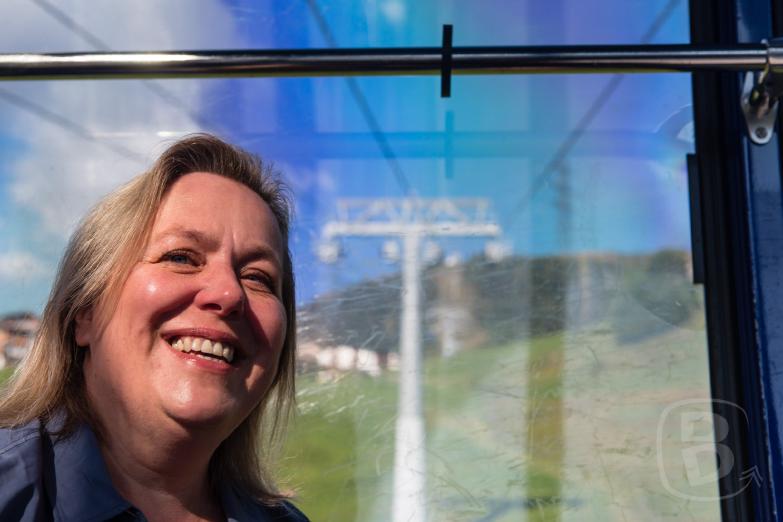 Galzig-Bahn | Jeannette in einer Gondel