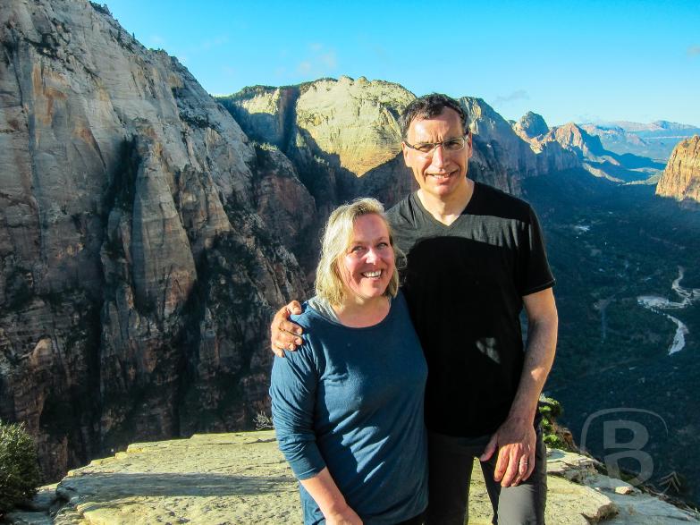 Zion National Park | Jeannette & Dirk stehen auf Angels Landing