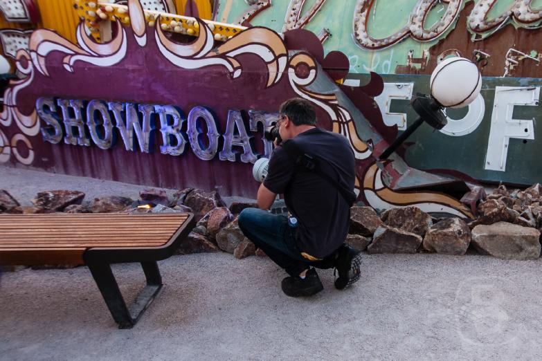 Las Vegas | Dirk fotografiert im Neon Museum