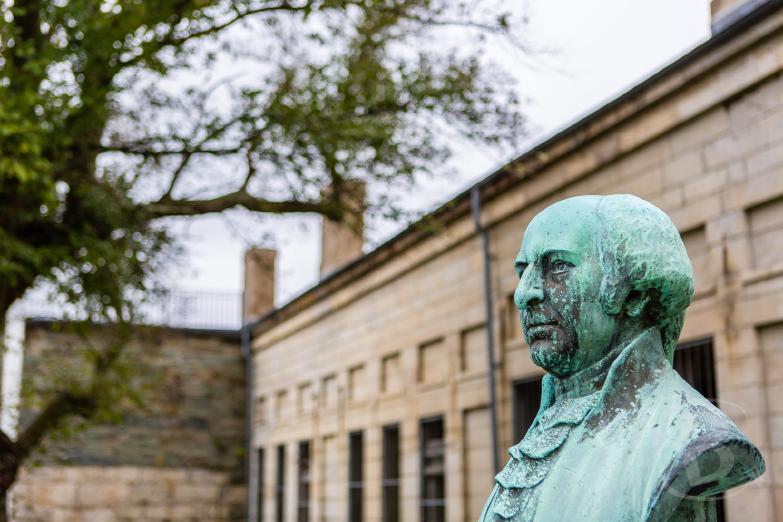 Newport | Statue von John Adams im Fort Adams State Park